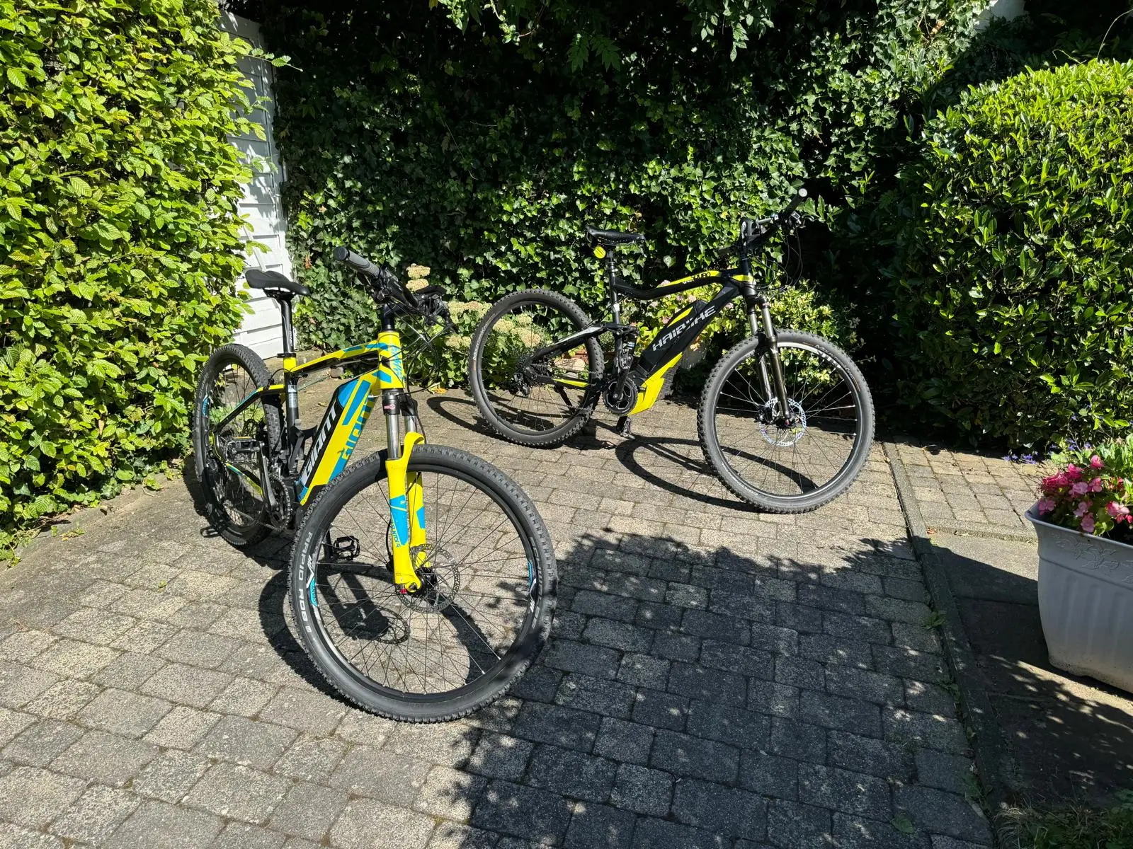 Two e-bikes